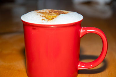 Close-up of cup of coffee