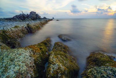 Scenic view of sea against sky