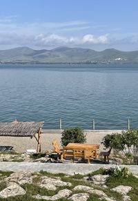 Scenic view of sea against sky