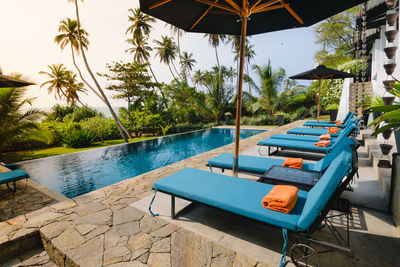 View of swimming pool at beach