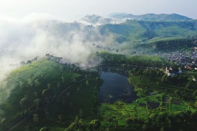 Scenic view of landscape against sky