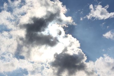 Low angle view of clouds in sky