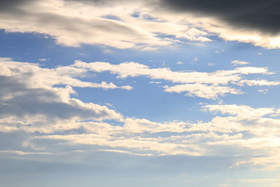 Low angle view of clouds in sky