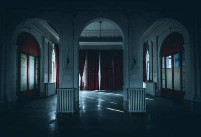 Empty corridor of building