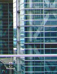 Low angle view of modern building
