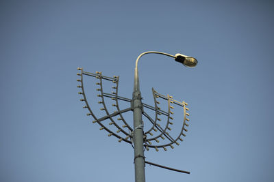 Street lamp. lamp against sky. urban infrastructure. light supply device.