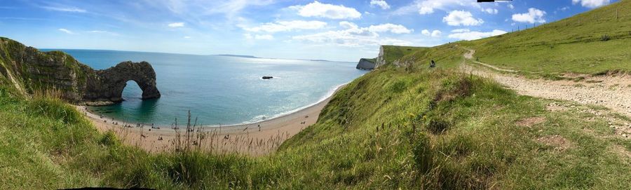 Panoramic view of sea against sky