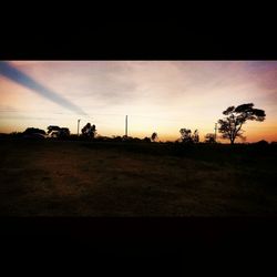 View of road at sunset