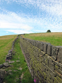 Scenic view of land against sky