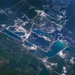 Aerial view of agricultural landscape