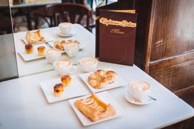 Close-up of food on table