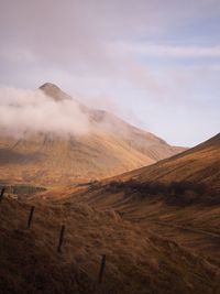 Scenic view of mountain against sky