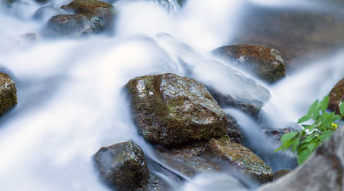 Scenic view of waterfall