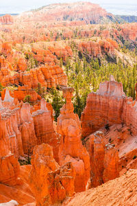 Rock formations on landscape