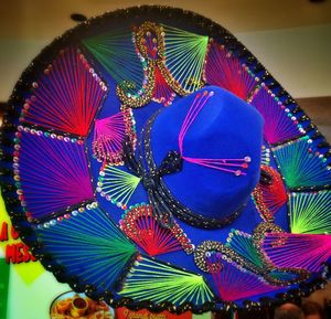 Close-up of colorful decorations