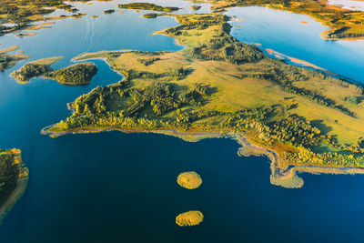 High angle view of sea