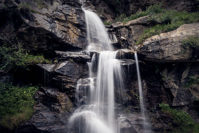 Scenic view of waterfall