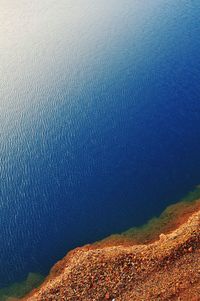 High angle view of lake