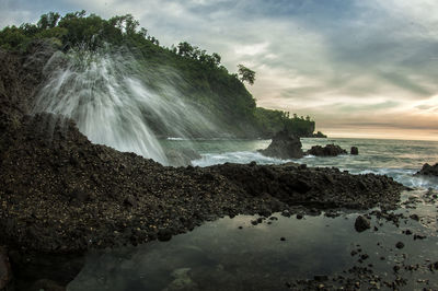 Scenic view of sea against sky