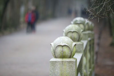 Close-up of stone fence