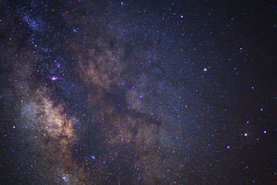 Low angle view of star field at night