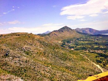 Scenic view of landscape against sky