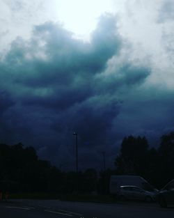 Road against cloudy sky