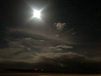Low angle view of moon in sky
