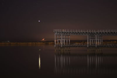 View of illuminated building at night