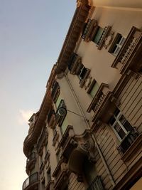 Low angle view of residential building against sky