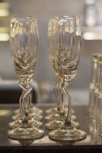 Close-up of wine glass on table