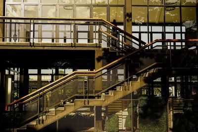 Staircase of modern building in city