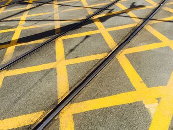 High angle view of tramway