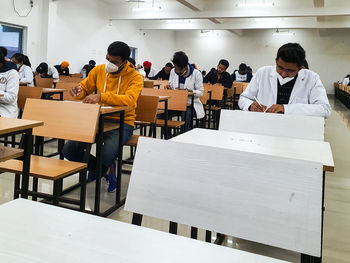 Group of people sitting at table