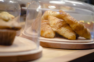 Close-up of meal served on table