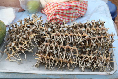 Close-up of carrots for sale in market