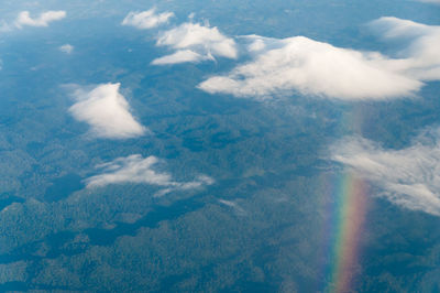 Aerial view of clouds over sea