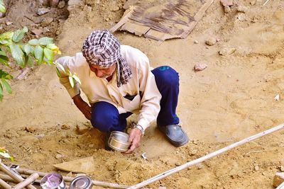 Man working in farm