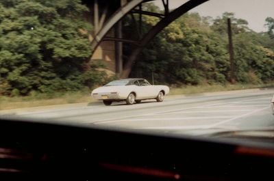 Car moving on road