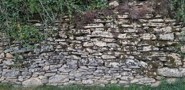 View of stone wall