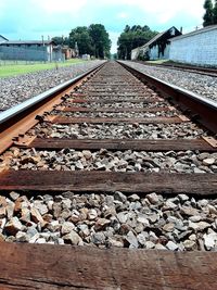 Surface level of railroad track