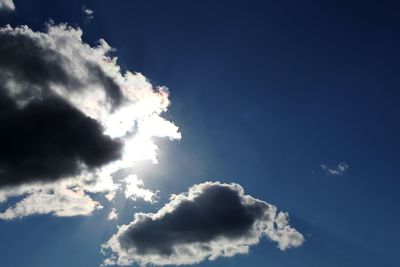 Low angle view of clouds in sky