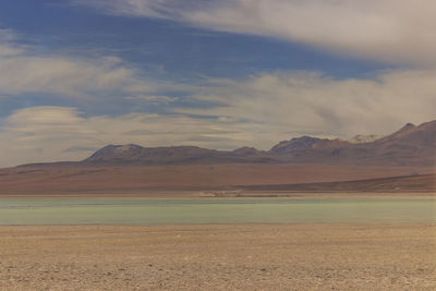 Scenic view of desert against sky