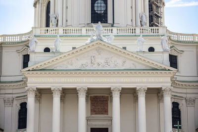 Low angle view of historical building against sky