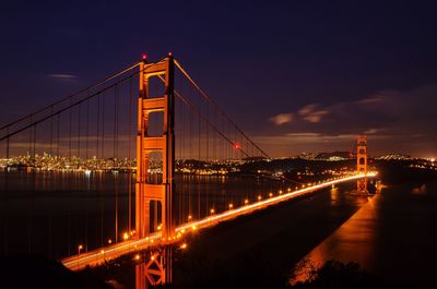 Golden gate bridge at night