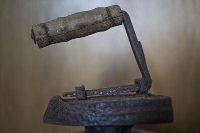 Close-up of rusty machine part