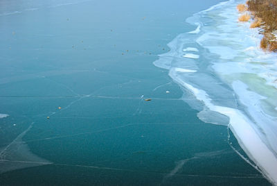 Close-up of water on landscape