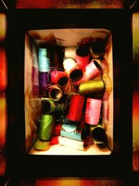 Close-up of multi colored objects