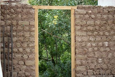 Close-up of stone wall