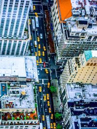 High angle view of city street